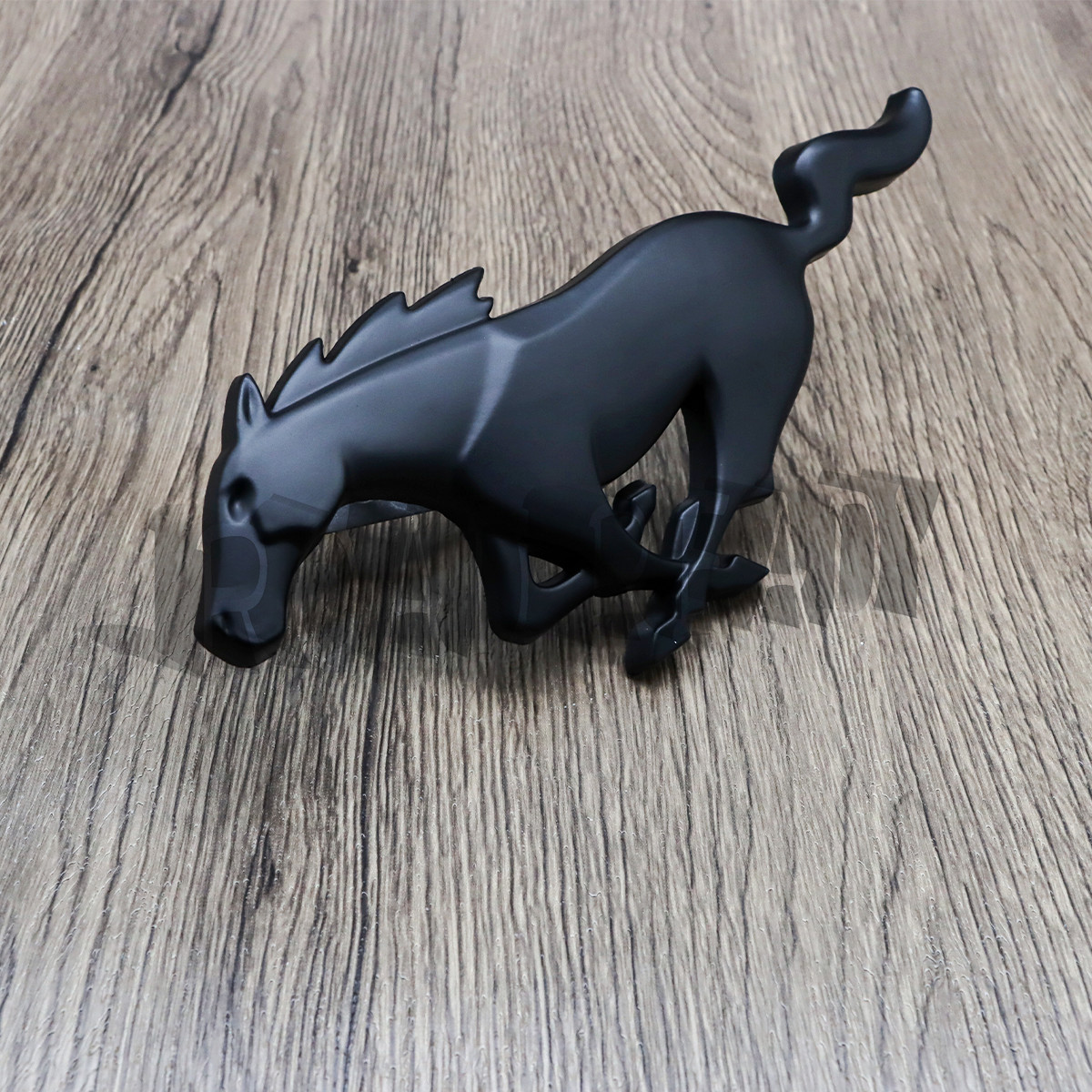 8″ Front Grille Emblem Metal Running Horse For Mustang Matte Black Badge 9786543