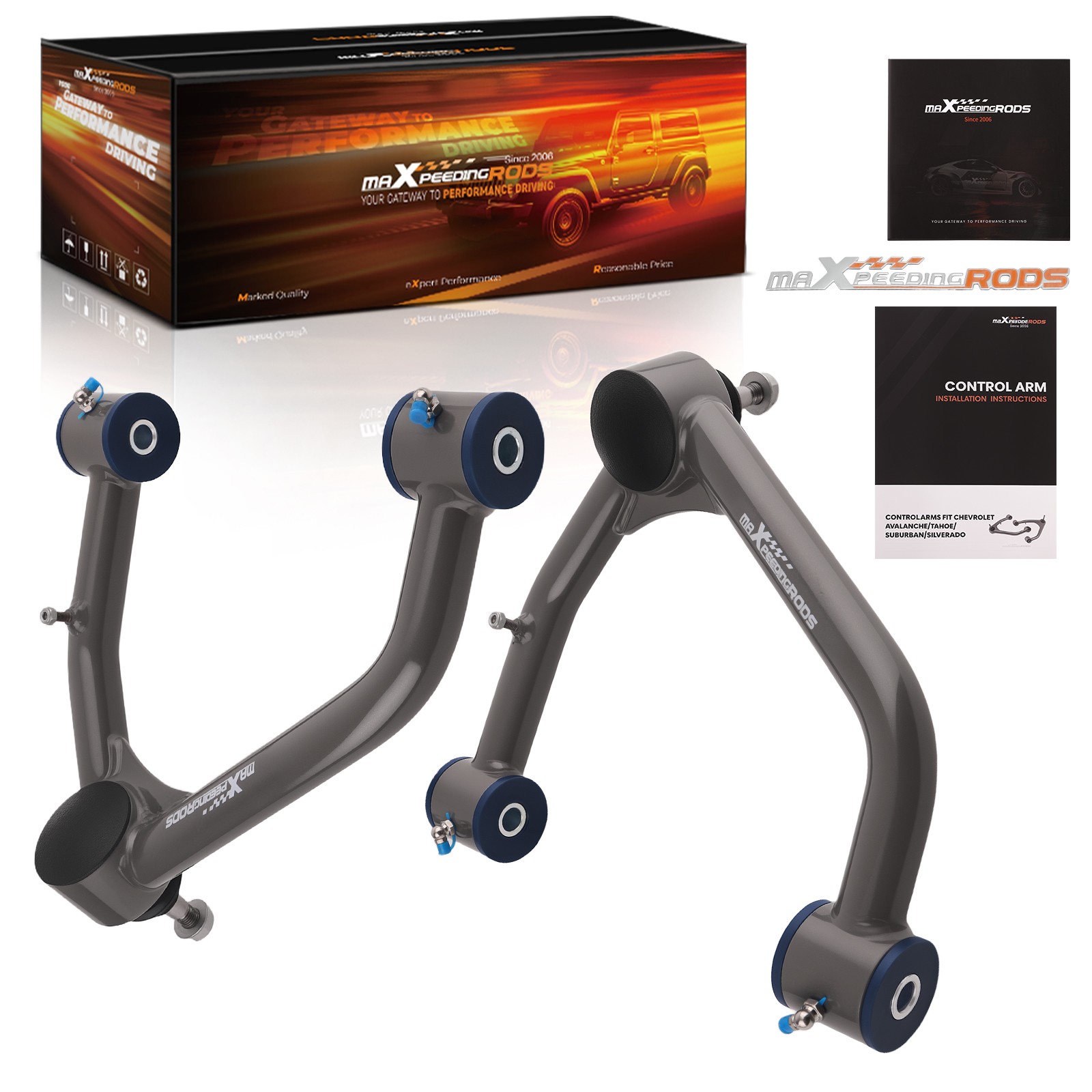 Front Upper Control Arms 2″-4″ Lift For 07-18 Chevy Silverado 1500 Sierra 1500