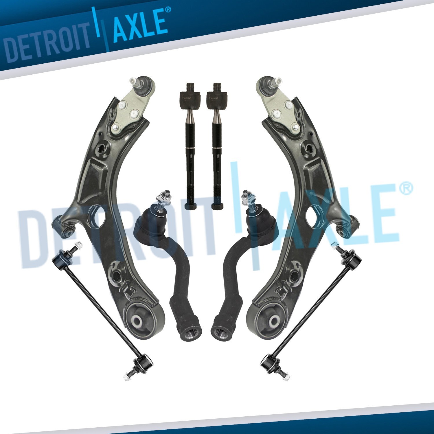 Front Lower Control Arms Sway Bars Tie Rods End Kit for 2016 – 2018 Kia Sorento