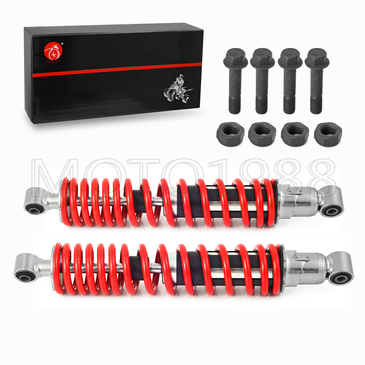 Front Shocks Absorber 1987-2006 For Yamaha Banshee 350 Red Spring & Bolt