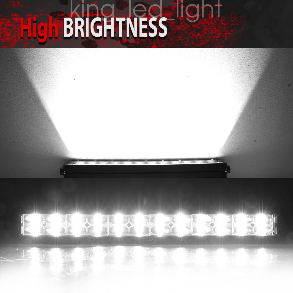 52″ 1200W LED Work Light Bar +4″ Pods Wire Kit For Jeep Wrangler JL Gladiator JT