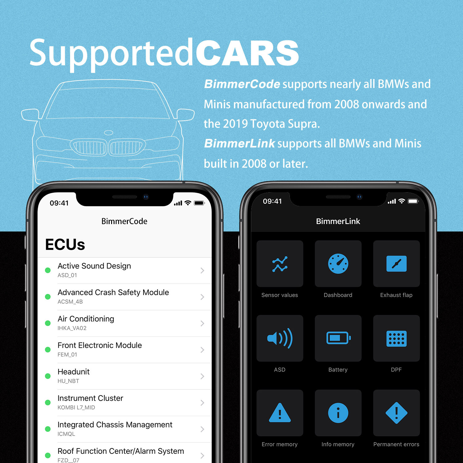 Vgate vLinker BM+ BT 4.0 OBD2 Diagnostic Scanner Tool BIMMERCODE For IOS Android