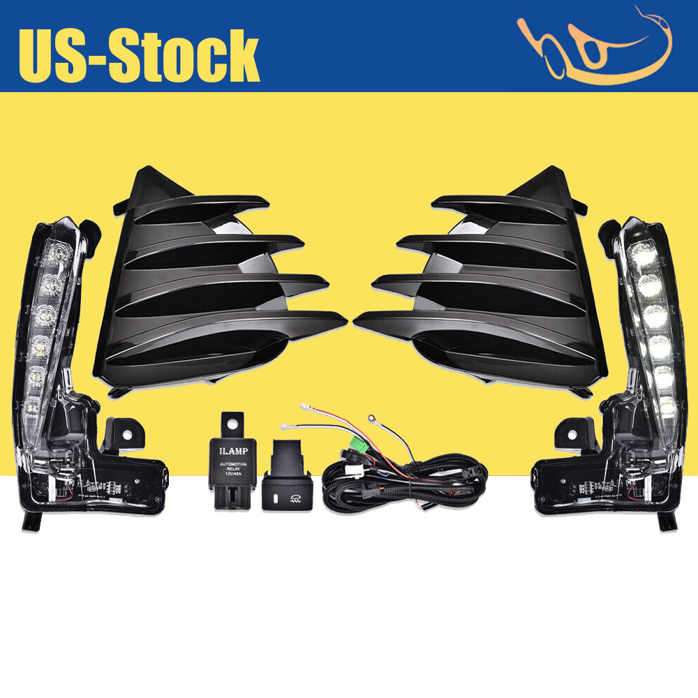 Pair LED Fog Light Daytime Running Lamp Fit 2017 2018 2019 Toyota Corolla SE XSE