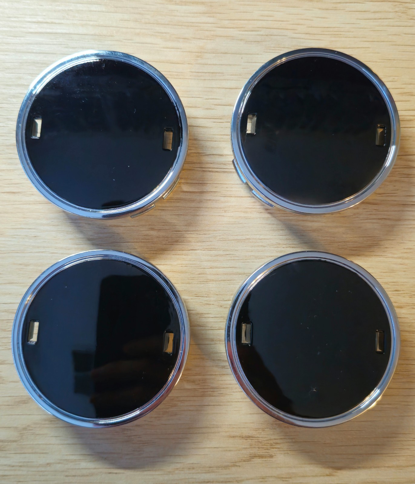 Black 60mm Wheel Center Caps for Toyota, Honda, Ford, Mercedes, Volkswagen, etc
