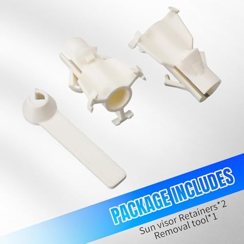 Sun Visor Retainer Clip Repair Kit for Hummer H2 White ABS Plastic