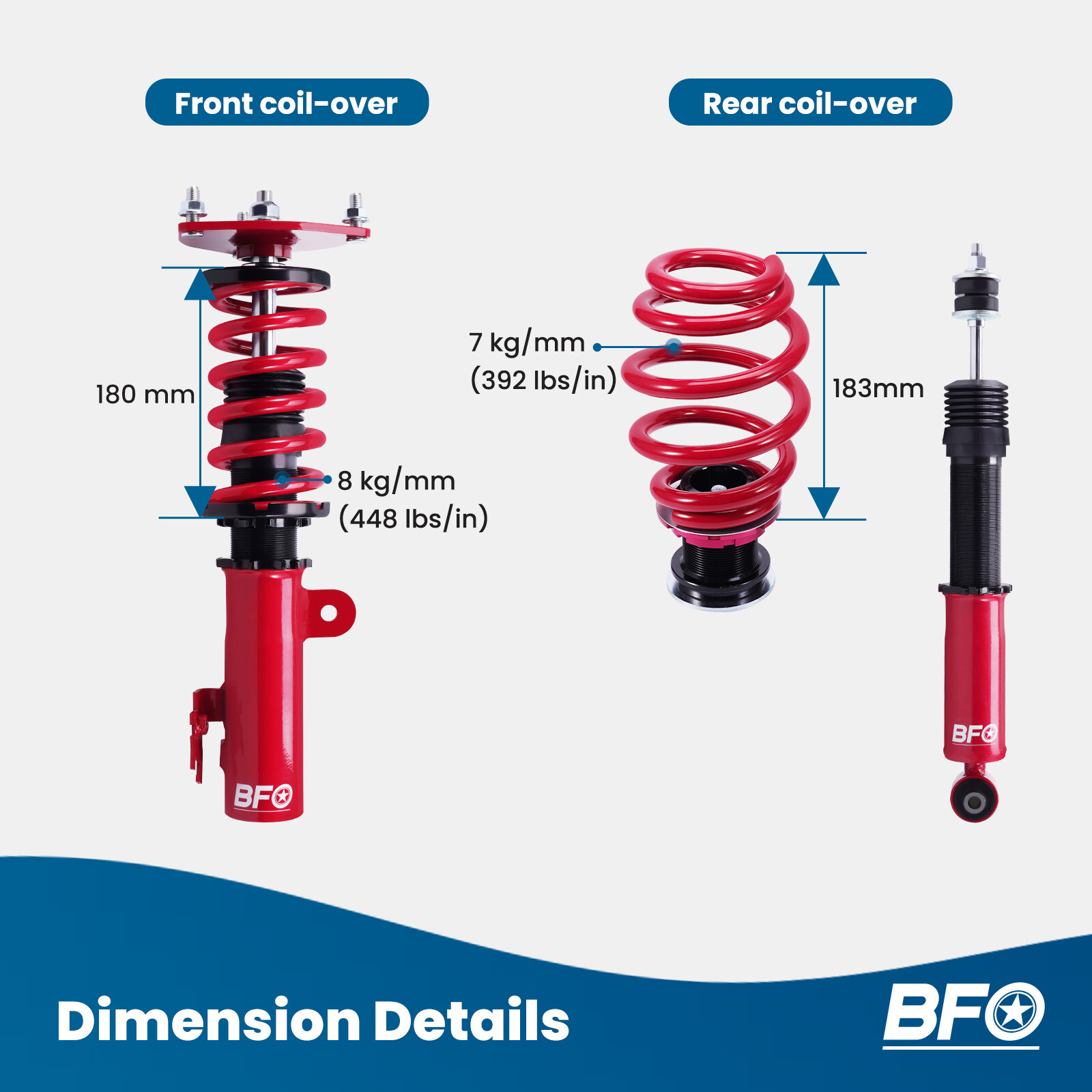 BFO Coilovers Suspension Kit For Scion TC 2011-2016 AGT20 Adjustable Height