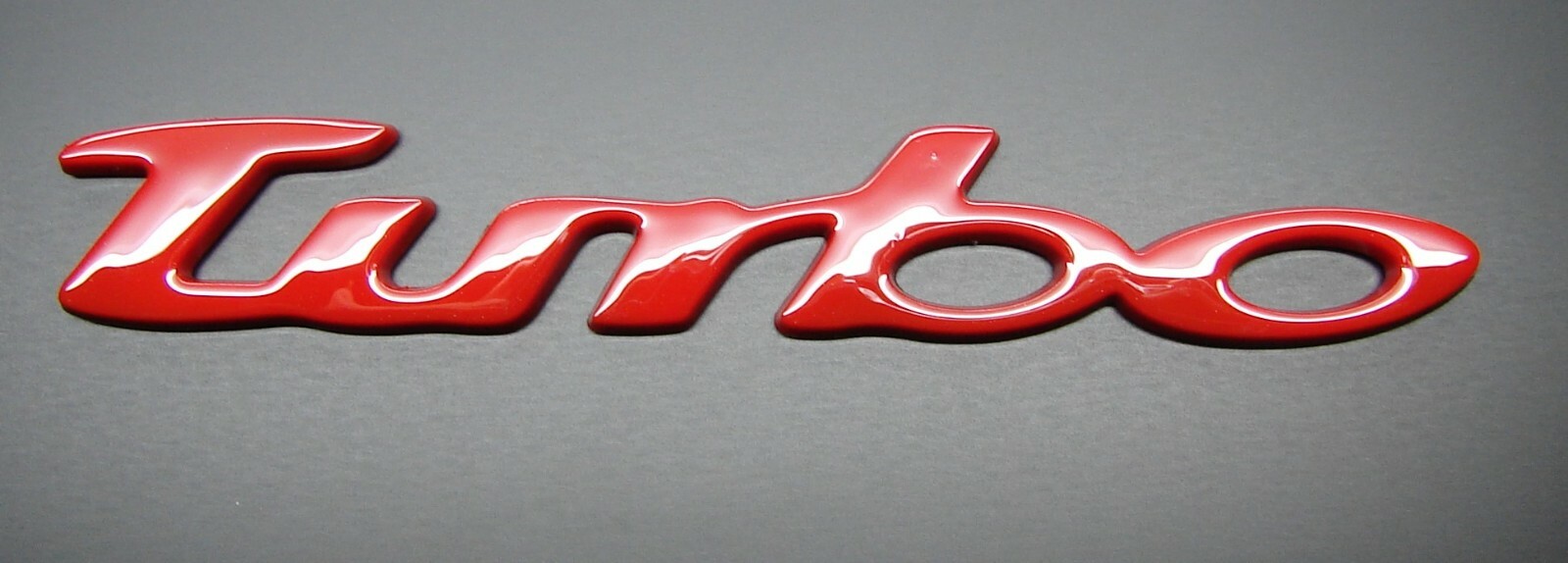 TURBO RED 3D CAR EMBLEM STICKER DECAL