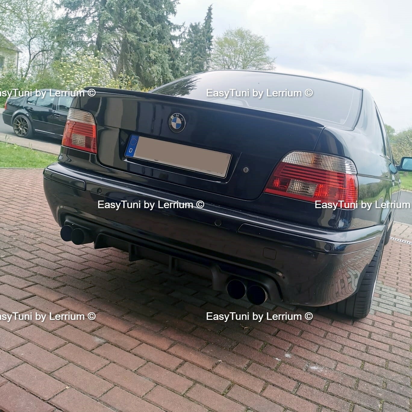 BMW E39 M sport rear diffuser textured twin exhaust abs plastic video review