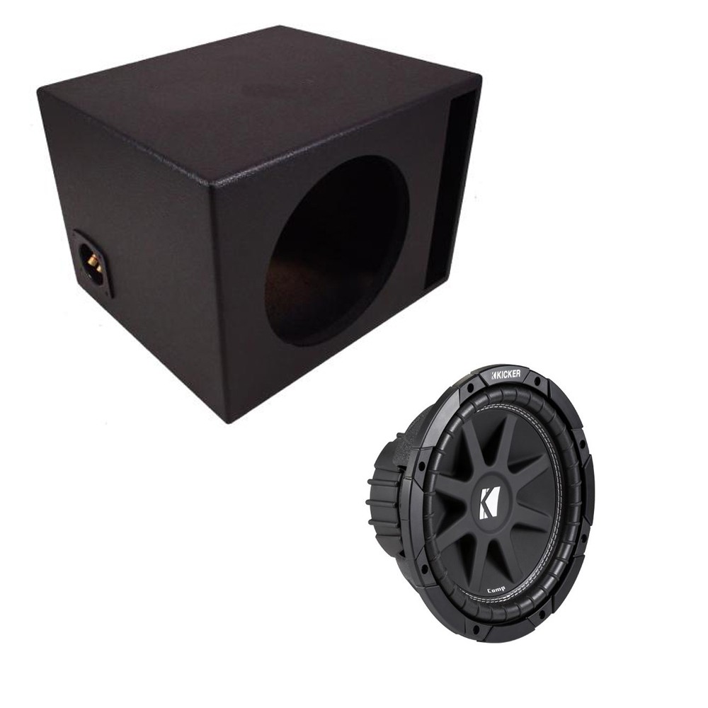 Kicker 15″ Single Ported Subwoofer Box Enclosure Loaded C15 4 Ohm 250W Woofer