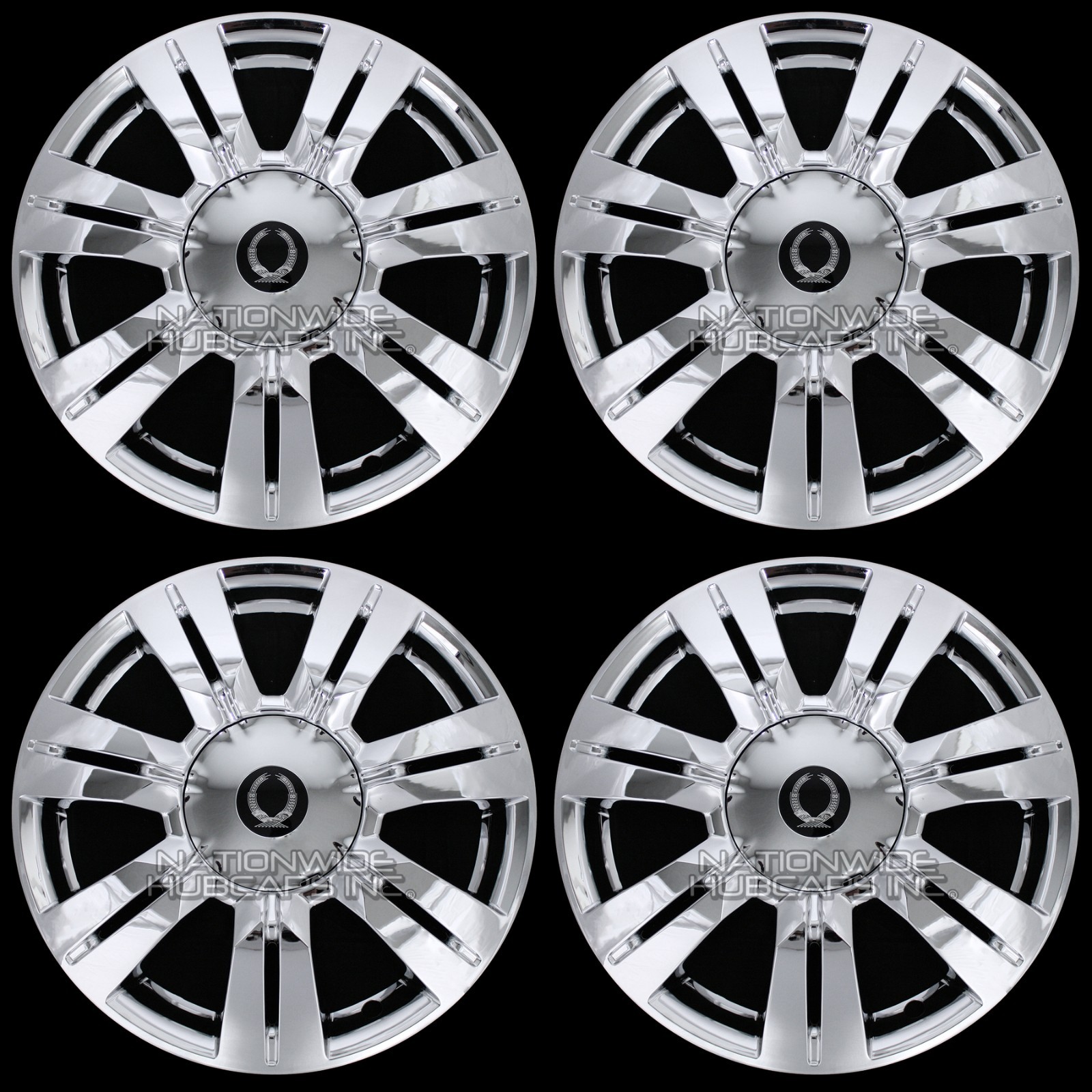 fits 2010-16 Cadillac SRX CHROME 18″ Full Wheel Skins Hub Caps Center Rim Covers