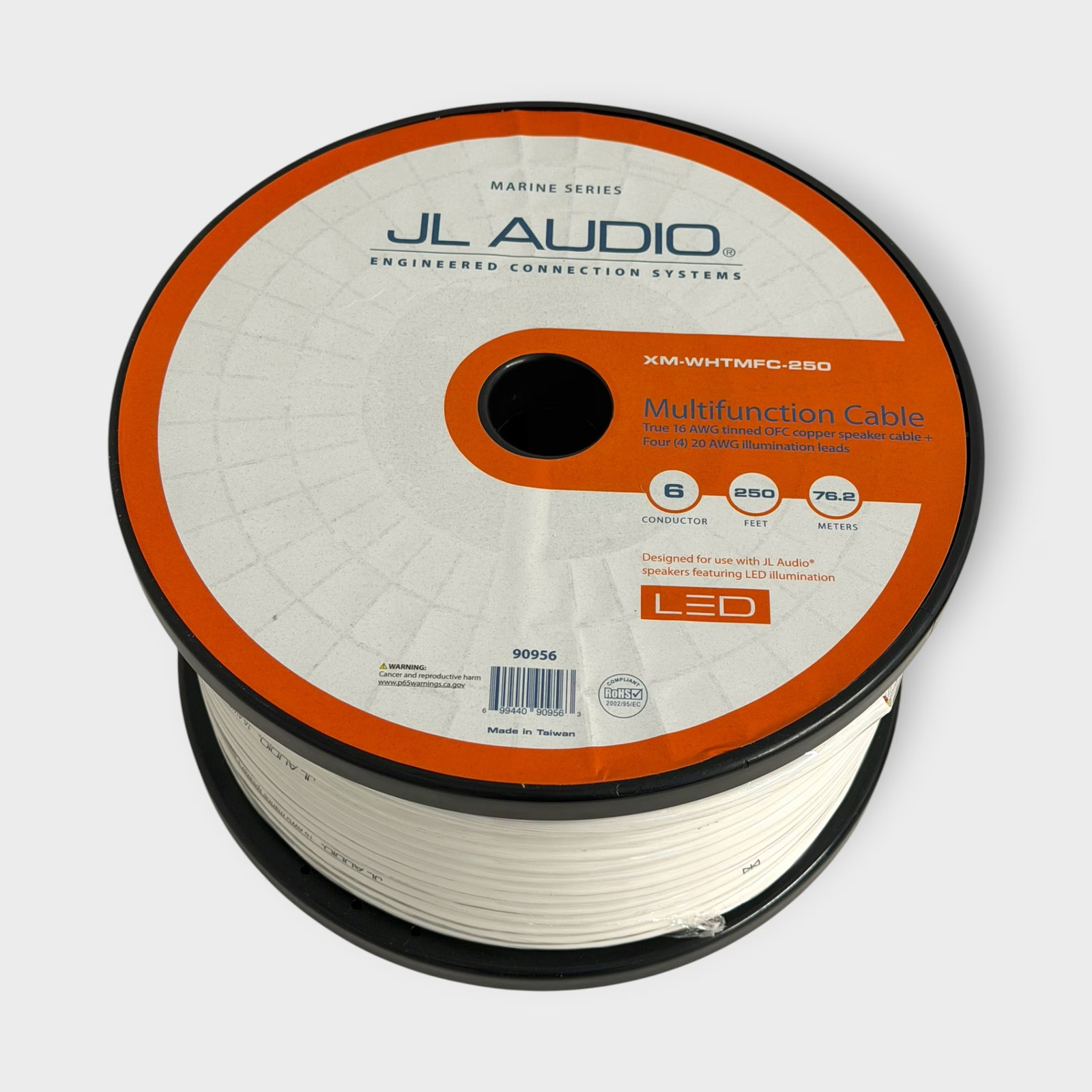 JL Audio XM-WHTMFC-250 Speaker + LED Light Wire – 250′ 2c/16awg 4c/20awg *NEW*