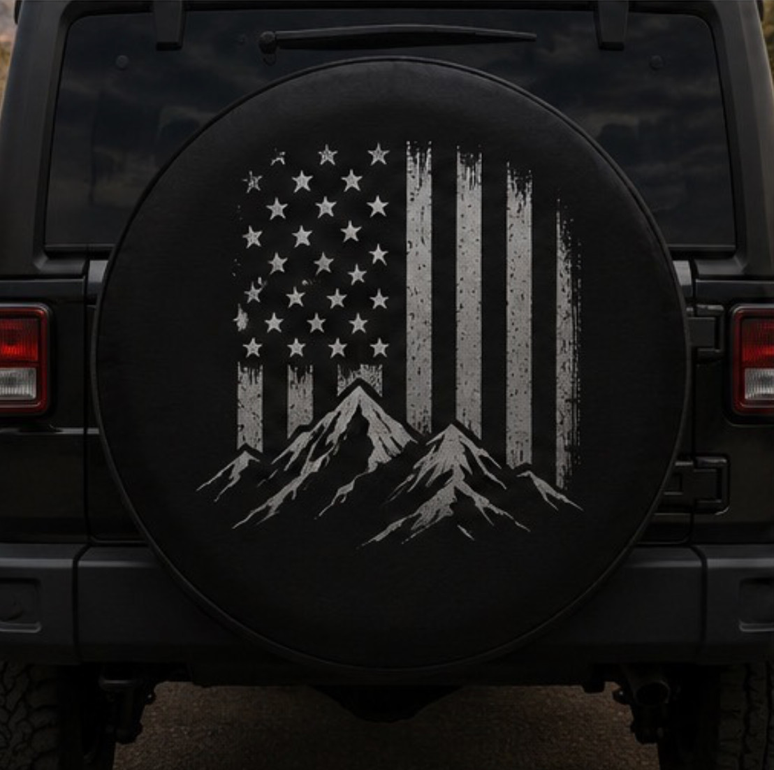 Custom Spare Tire Cover Oversized Up To 35 Inch Wheels With/Without Camera Hole