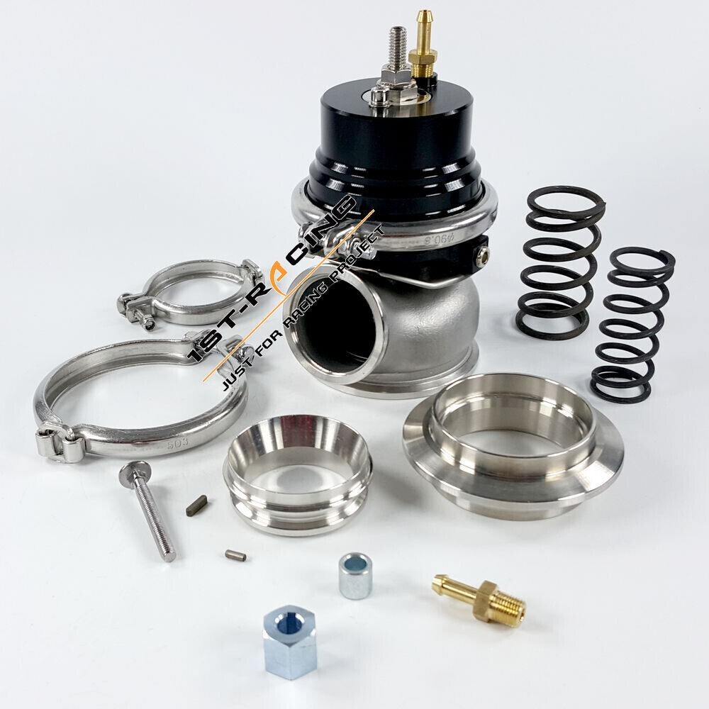 Aluminium 60MM Adjustable Turbo External Wastegate 24PSI 16PSI 14PSI Black