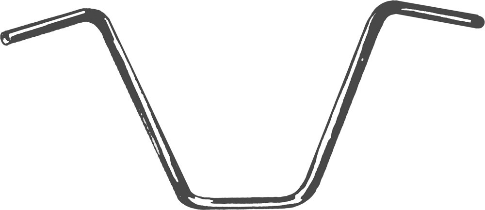 Emgo 1in. Street Ape Hanger 14in. Rise Handlebar – Chrome #07-12505
