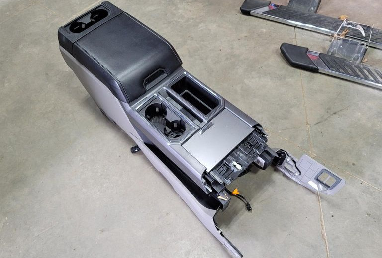 2017-2020 Ford F150 Floor Center Console Assembly Black Grey