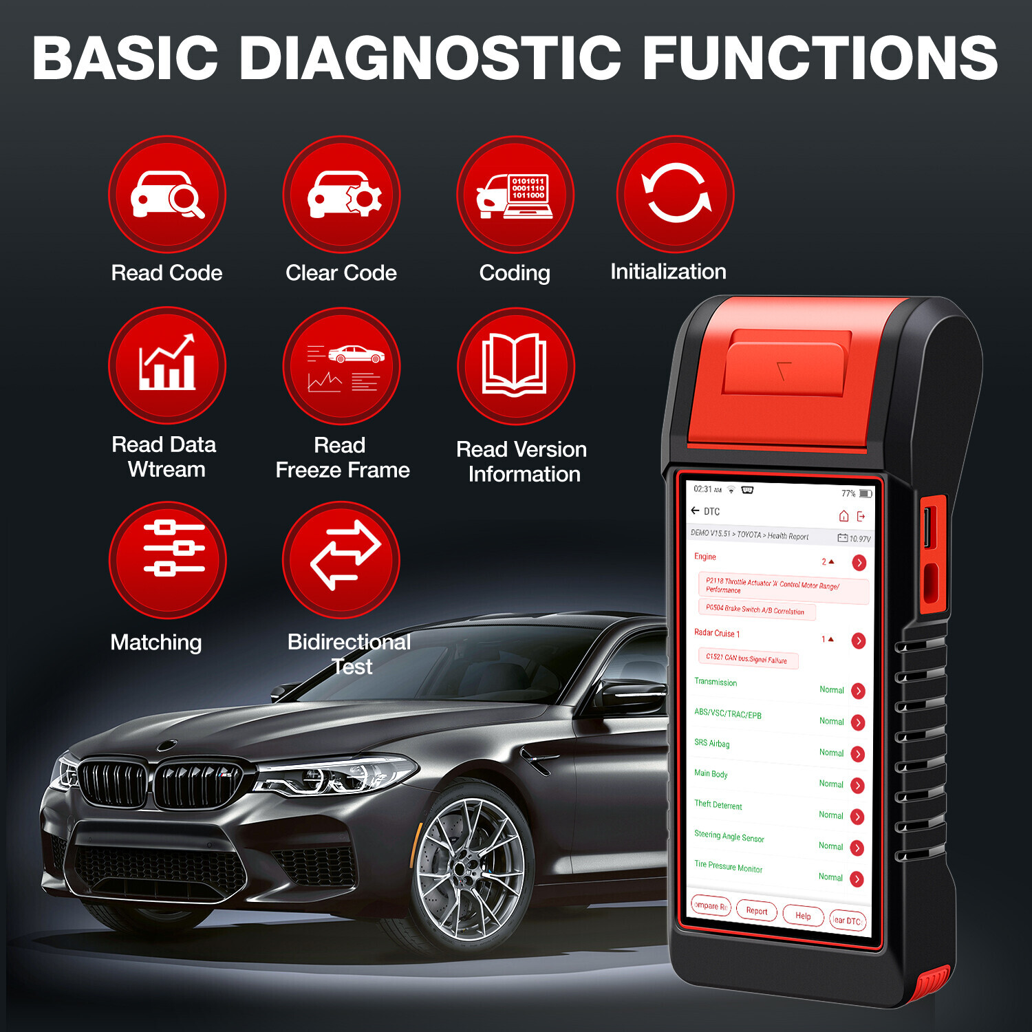 KINGBOLEN K6 Pro TPMS Programming Scanner Bidirectional OBD2 Car Diagnostic Tool