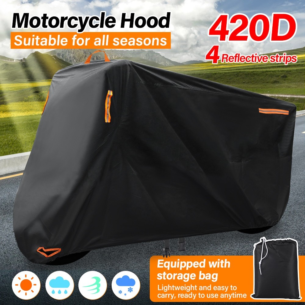Waterproof Motorcycle Cover Rain Snow UV Protector Heavy Duty Scooter Cover 4XL