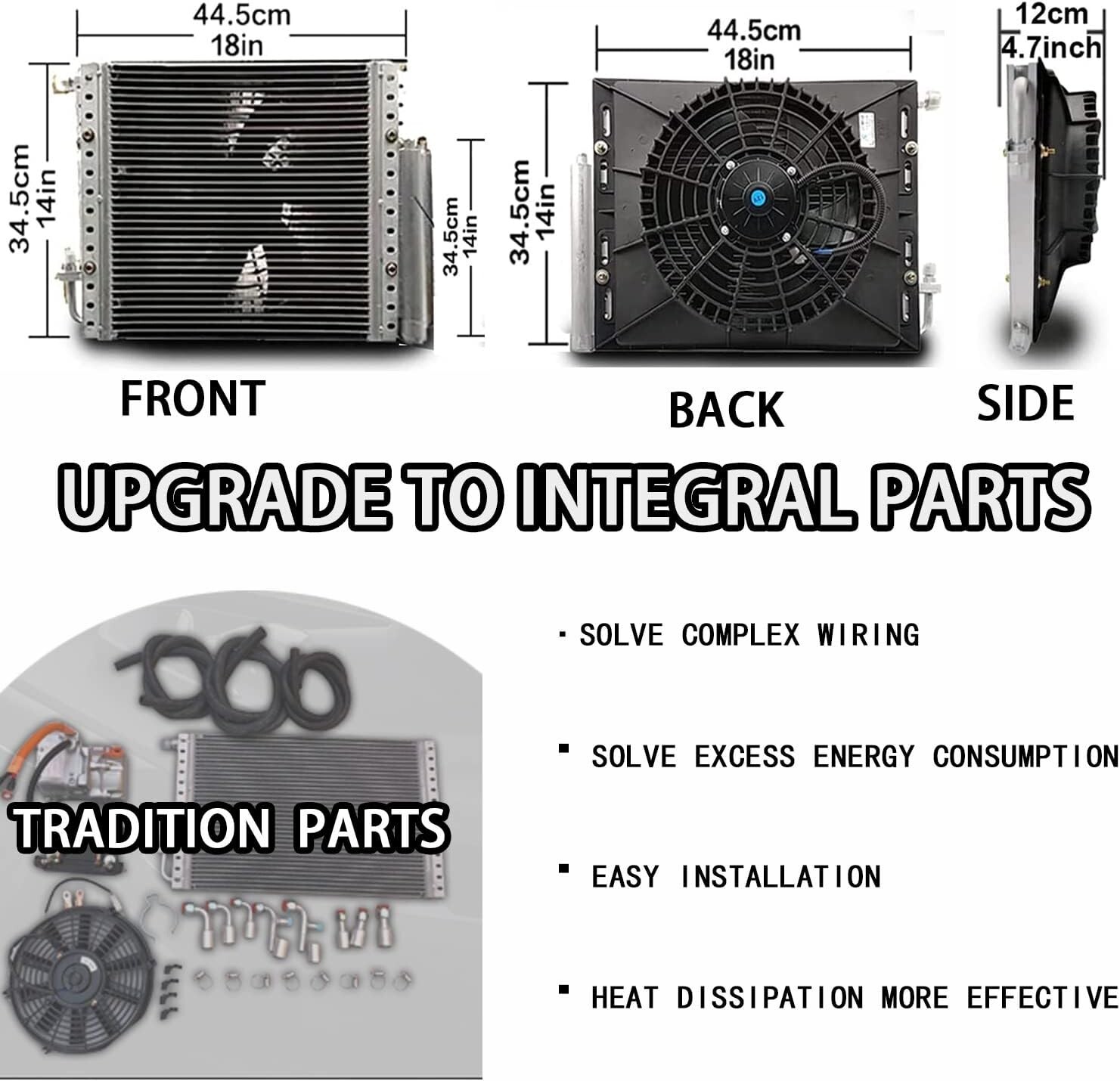 US 12V Underdash Electric Air Conditioner Only Cool AC Unit for Car Van