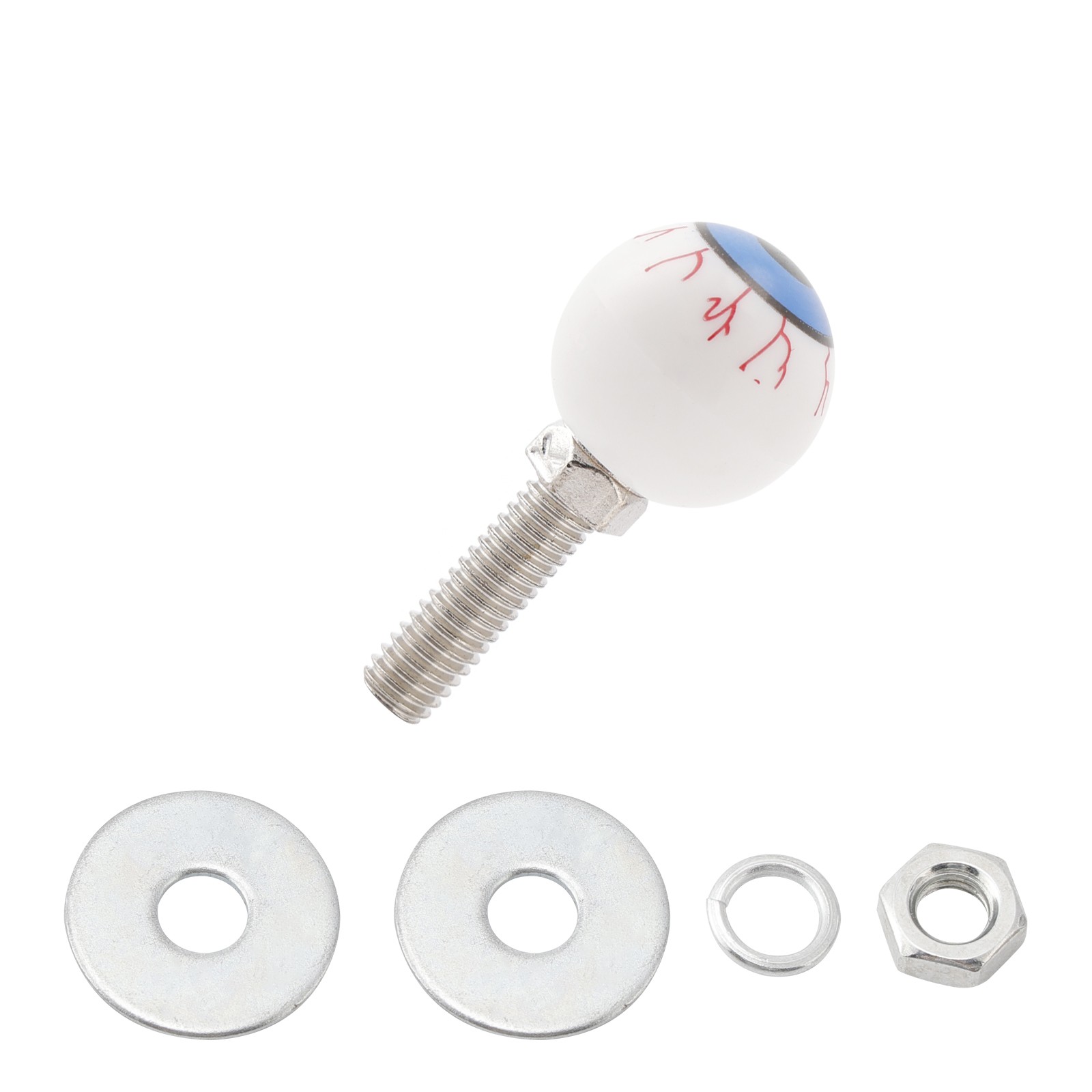 2x Motorcycle Bike Plastic Eyeball License Plate Bolt On Screw On Frame Nut#