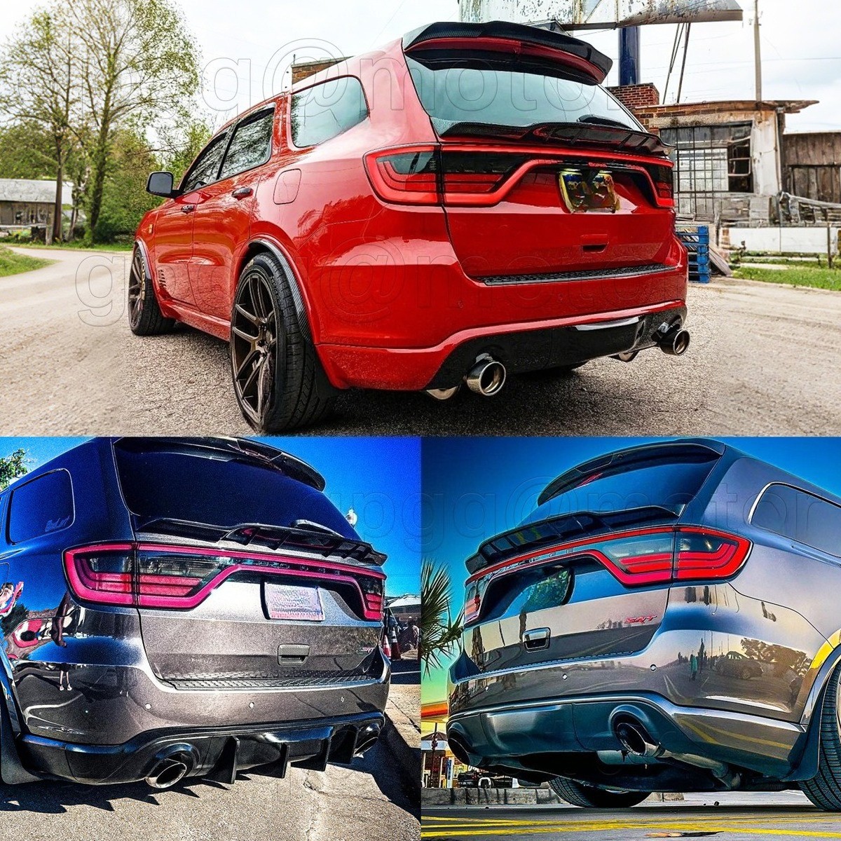 For Dodge Durango GT R/T SRT 2011-2026 Matte Black Rear Mid Wing Trunk Spoilers