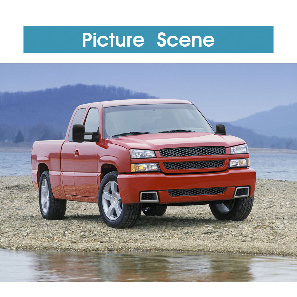 Tow Mirrors Manual Fold Fits 2001-2005 GMC Sierra 1500 2500 Ledt+Right Side