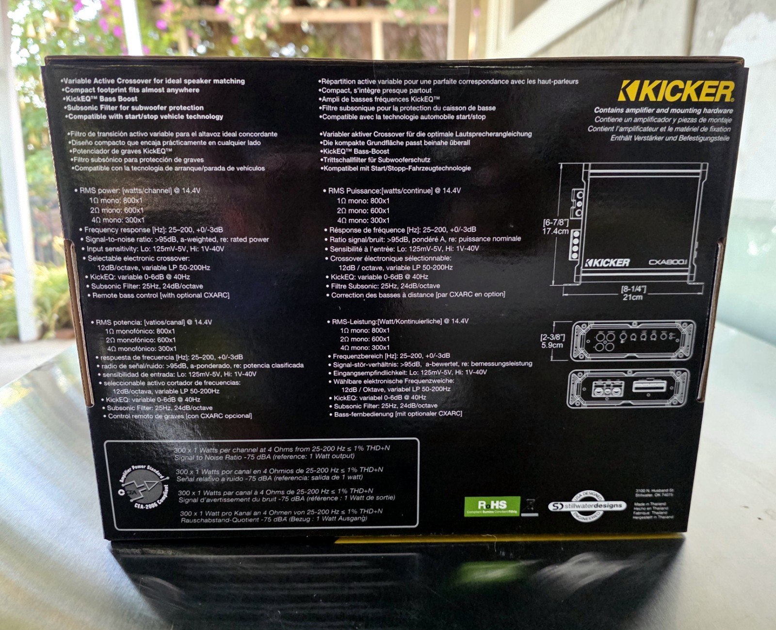 🔥KICKER 46CXA800.1T CAR AUDIO MONO 1CH CLASS-D CX SERIES AMPLIFIER AMP CXA800.1