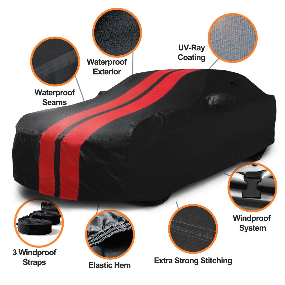 FORD MUSTANG INDOOR OUTDOOR CAR COVER All Weatherproof Waterproof CUSTOM FIT