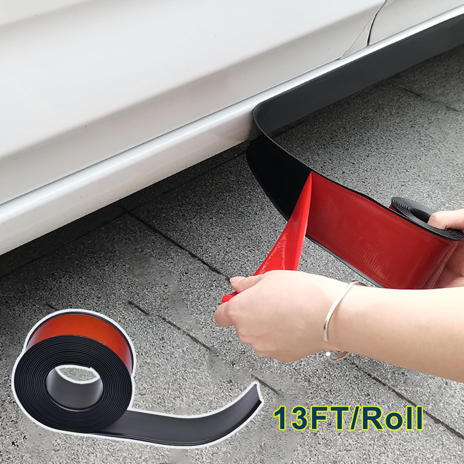 4M/13FT Side Skirt Rocker Panel Trim Customized For Dodge Bumper Protector Strip