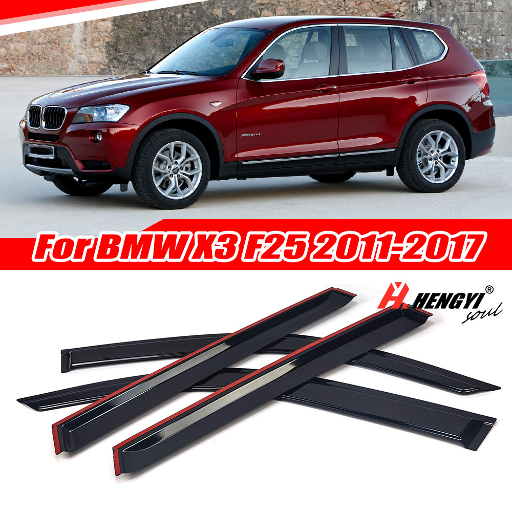 For BMW X3 F25 2011-2017 Rain Guard Window Visor Weather Shield Vent Deflector