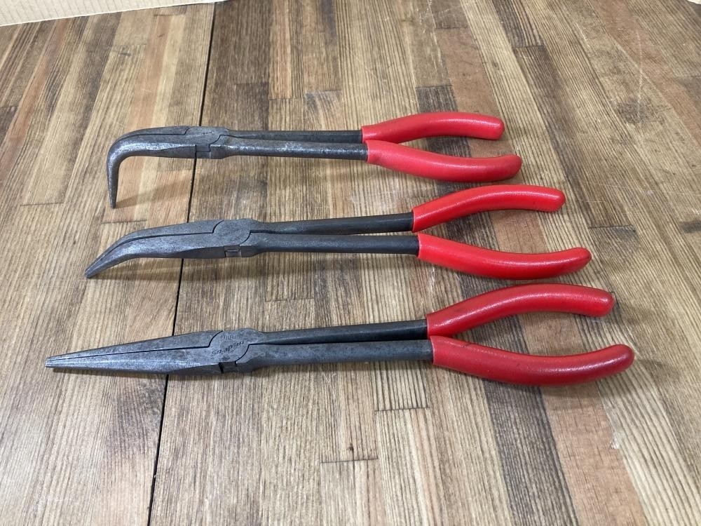 Snap On Long-Nose Pliers 3-Piece490BCP, 411BCP, and 911BCP