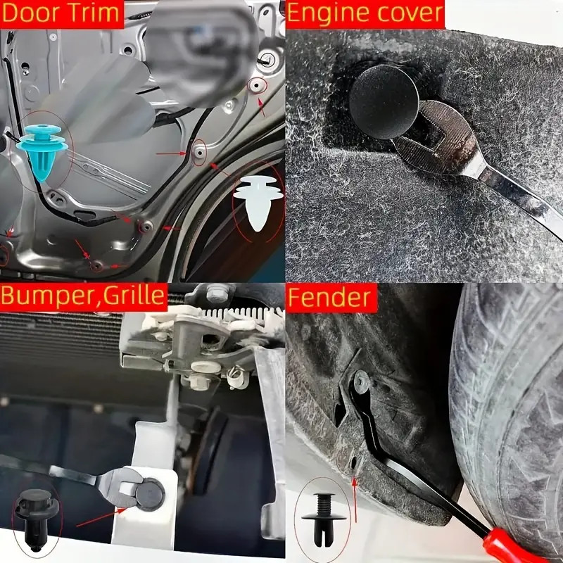 100Pcs Car Garage Body Trim Clips Universal Auto Rivet Fasteners Expansion Screw
