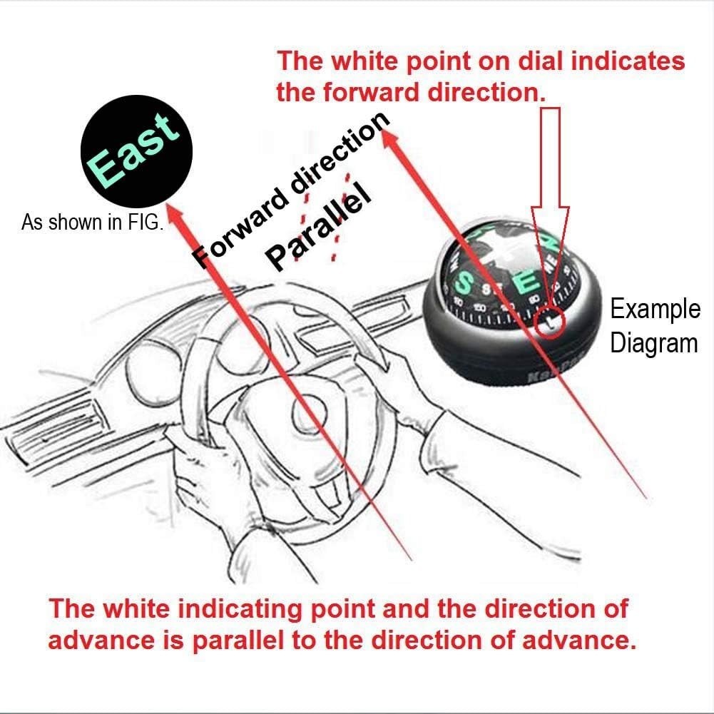 Versatile Waterproof Compass Ball for Cars & Boats – Easy Installation Included
