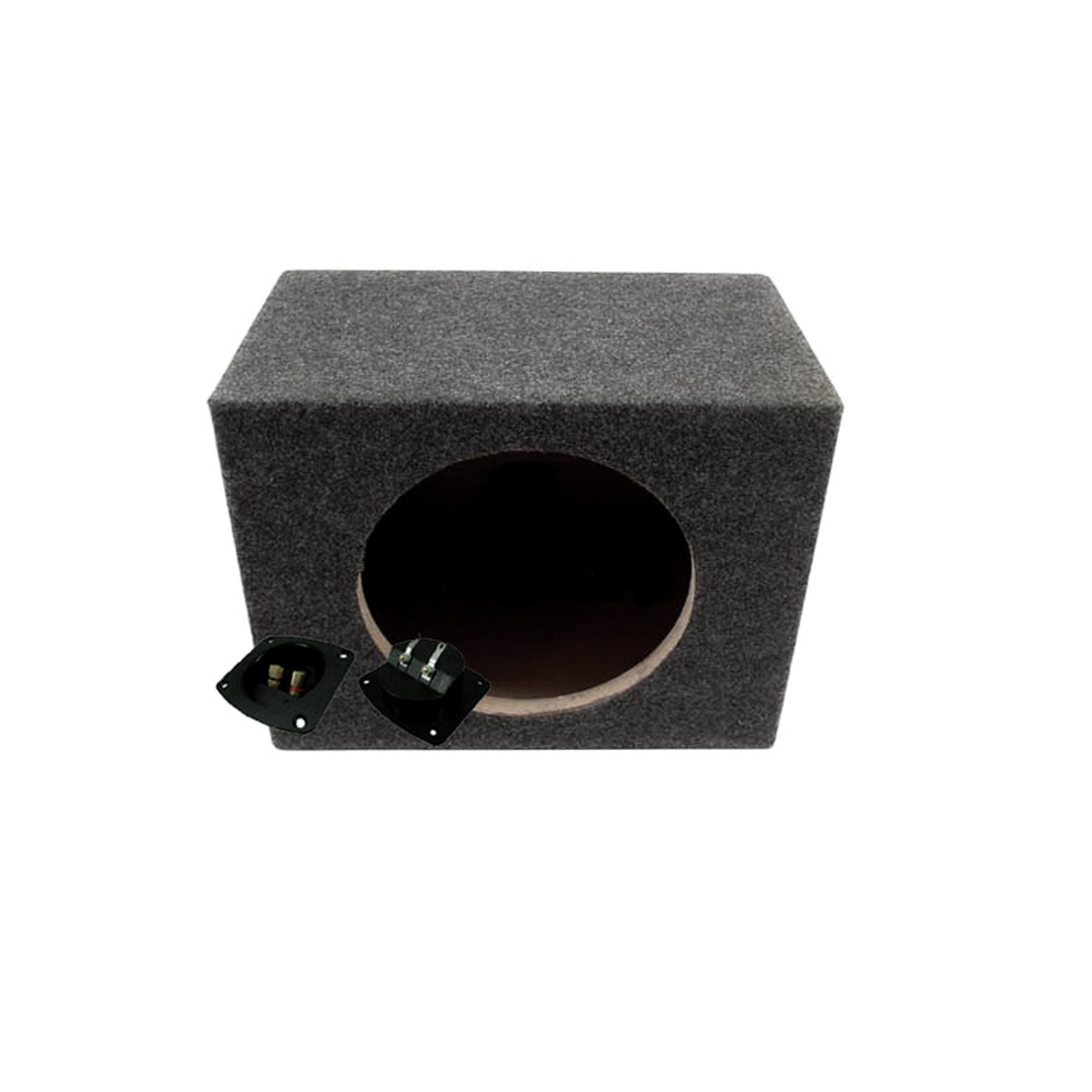 Car Audio Single 10″ Sealed Subwoofer Rear Angle Sub Box Enclosure 3/4″ MDF Wood