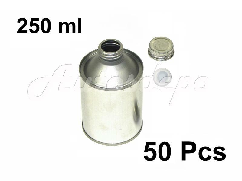 250ml Cone Top Empty Metal Paint Can (Screw Top Metal Cap and Plastic Cap) 50Pcs