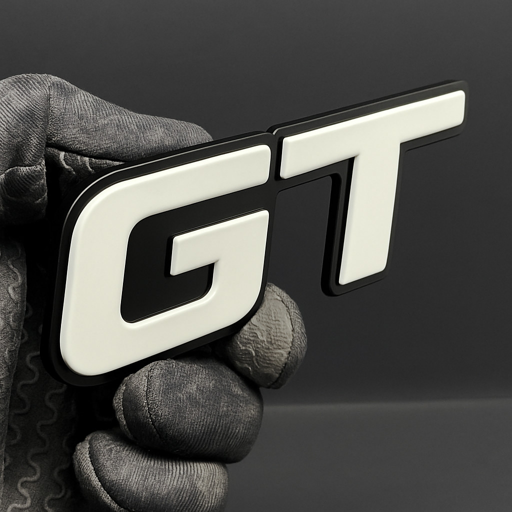 1PC GT Emblem – 3D Multicolor Acrylic Car Fender Tailgate Badge