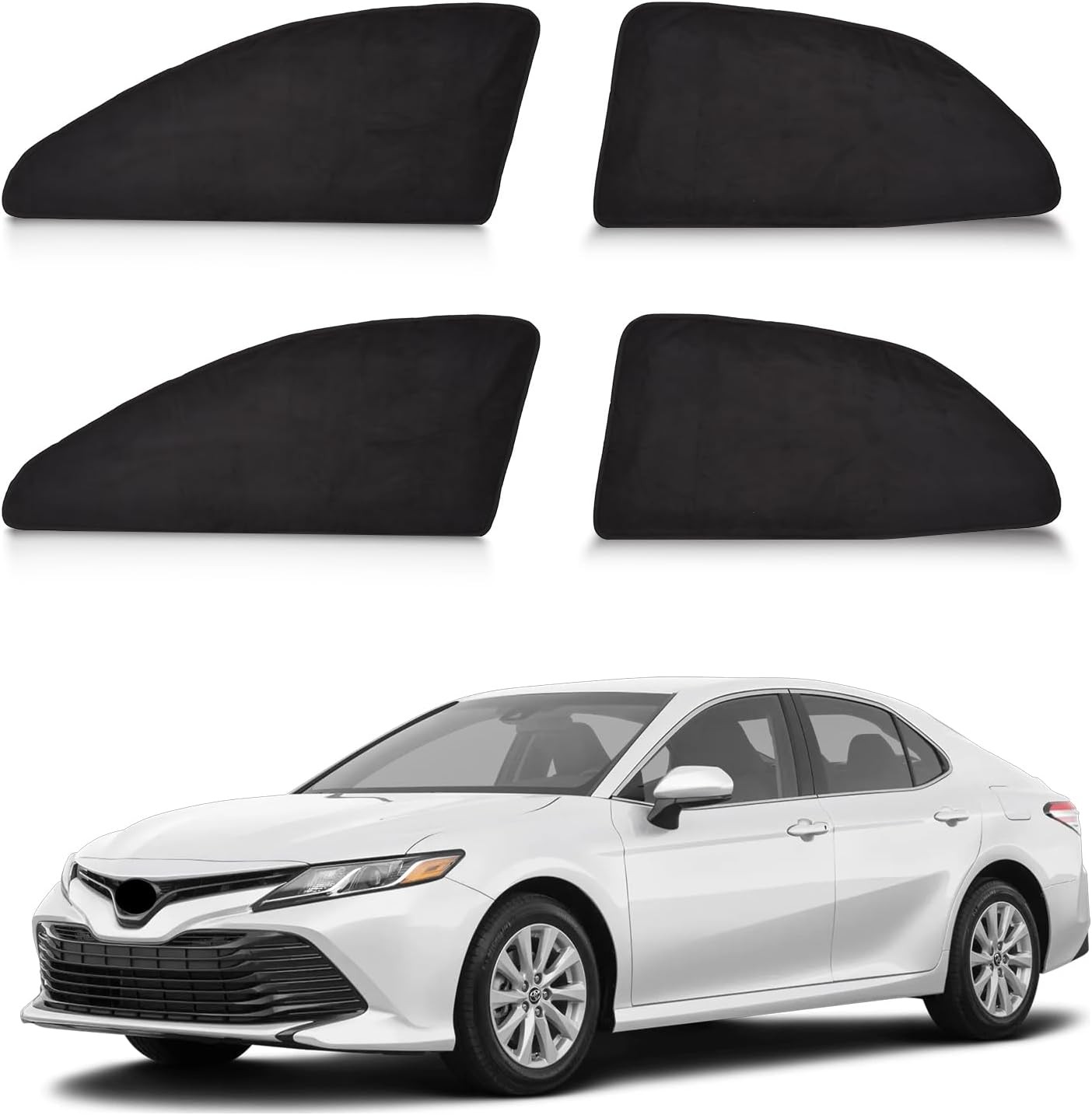 Car Window Shades for Toyota Camry 2018-2023, 100% UV Protection & Total Blackou