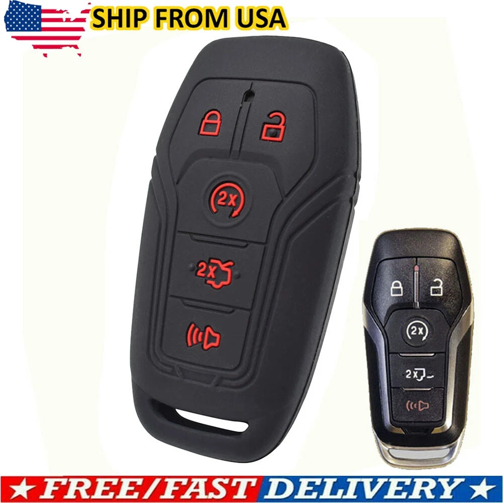 Silicone Key Case For FORD Mustang F-150 EXPLORER EDGE Remote Fob Shell Cover