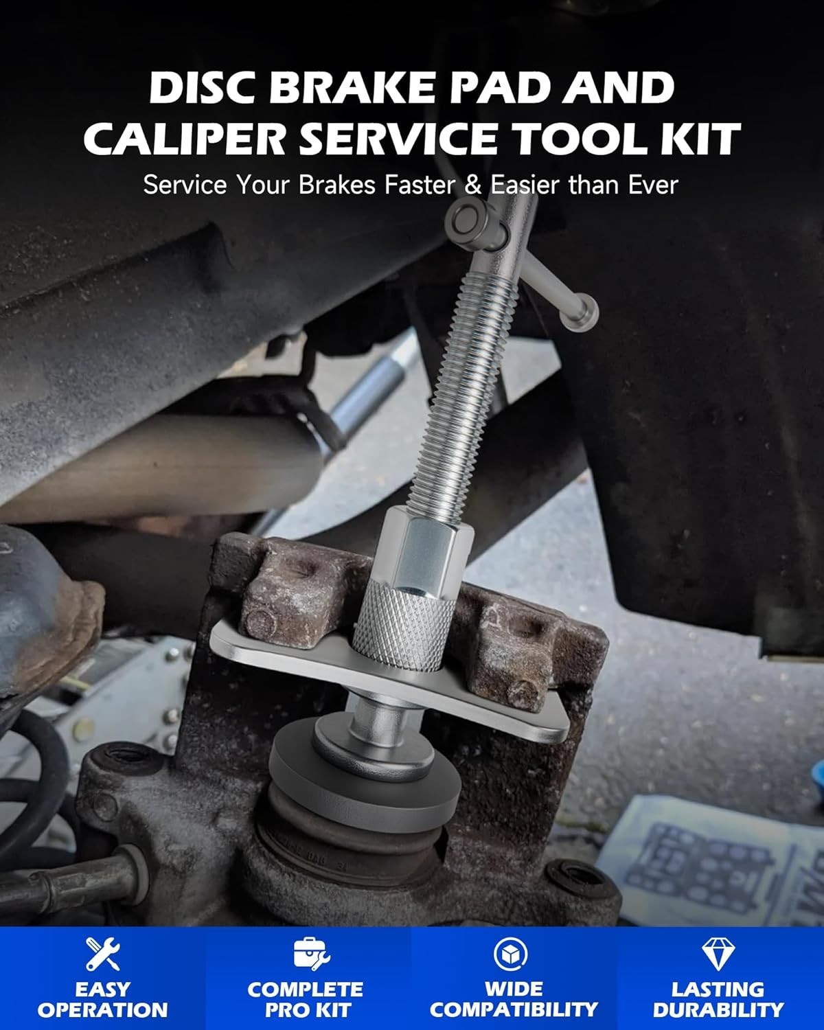 Orion Motor Tech 24pc Brake Caliper Compression Tool Set, Heavy Duty Brake