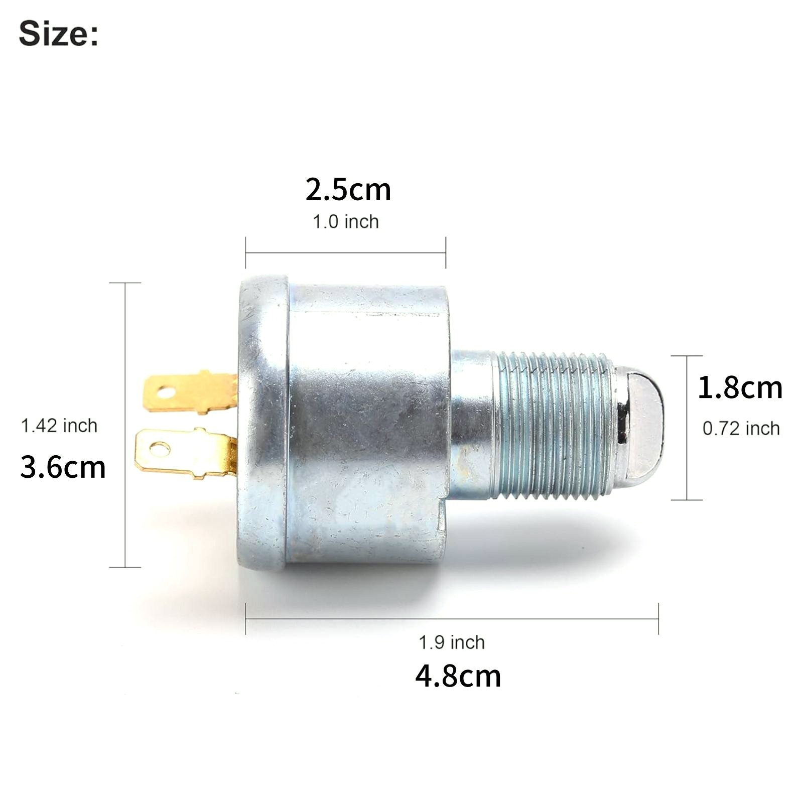 Metal+Plastic Ignition Switch 2-Terminal – Replacement for EZGO 1981+ Models