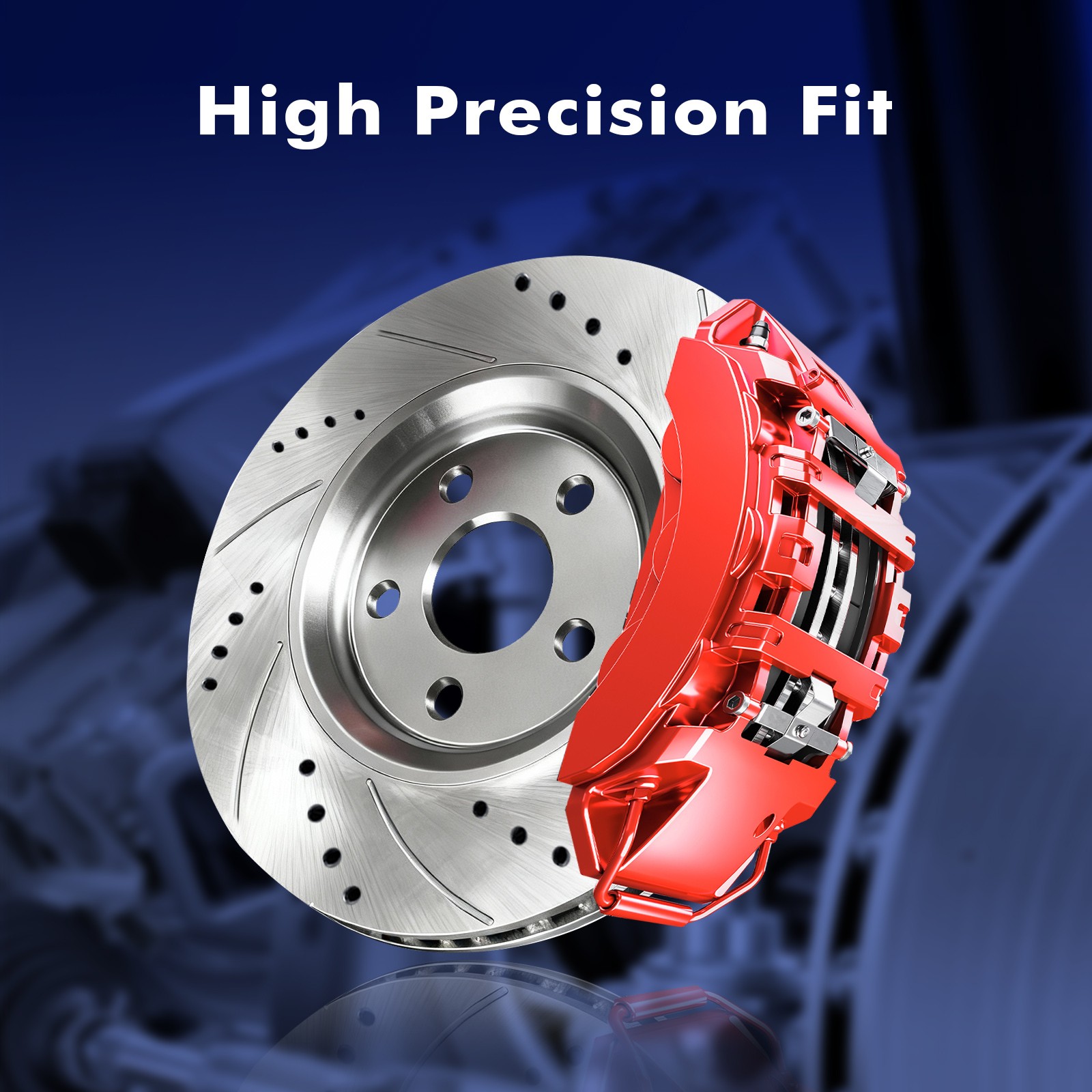 Rear Drilled Slotted Brake Disc Rotors 270mm For 2004-2007 Saturn ION Red Line