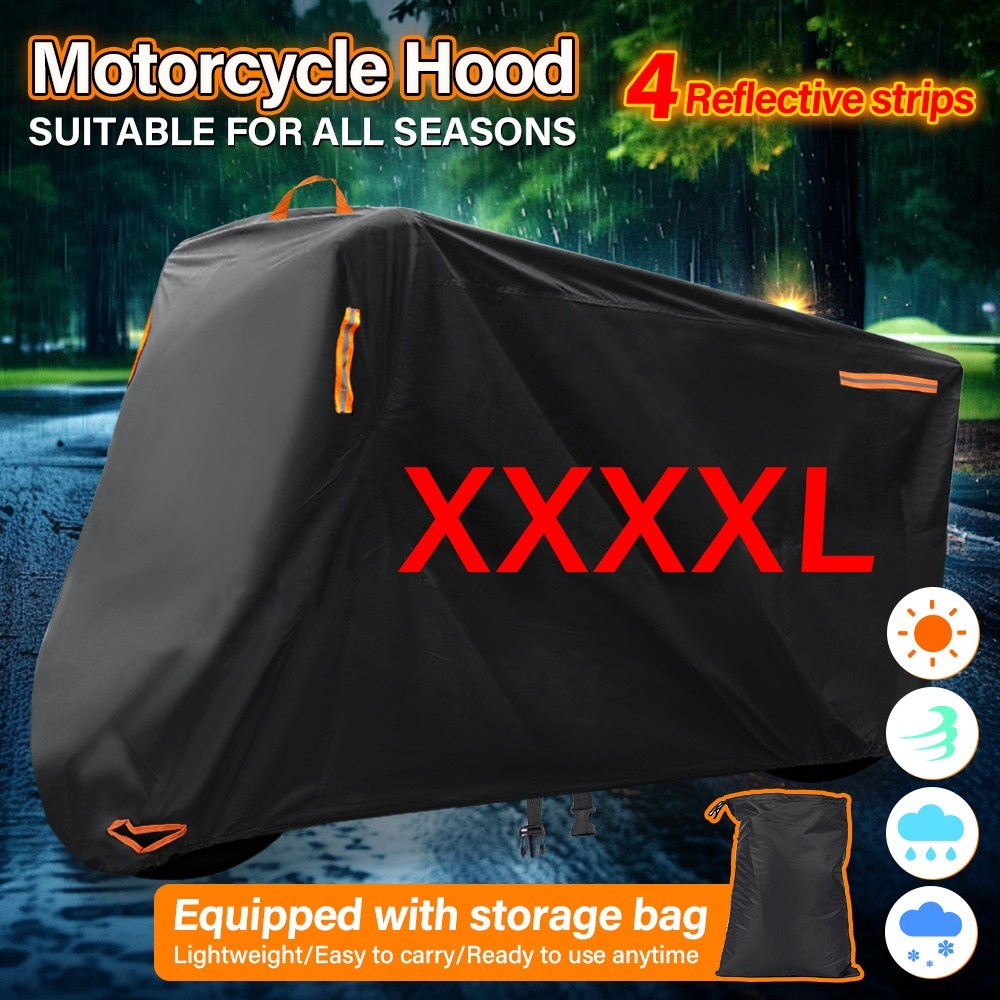 4XL Motorcycle Cover Waterproof Heavy Duty Bike Covers Snow Rain Sun Protector