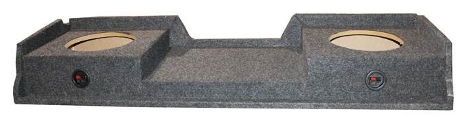 QPower GMC Chevy Silverado Ext Cab ’99-06 Dual Underseat Two 12″ Subwoofer Box