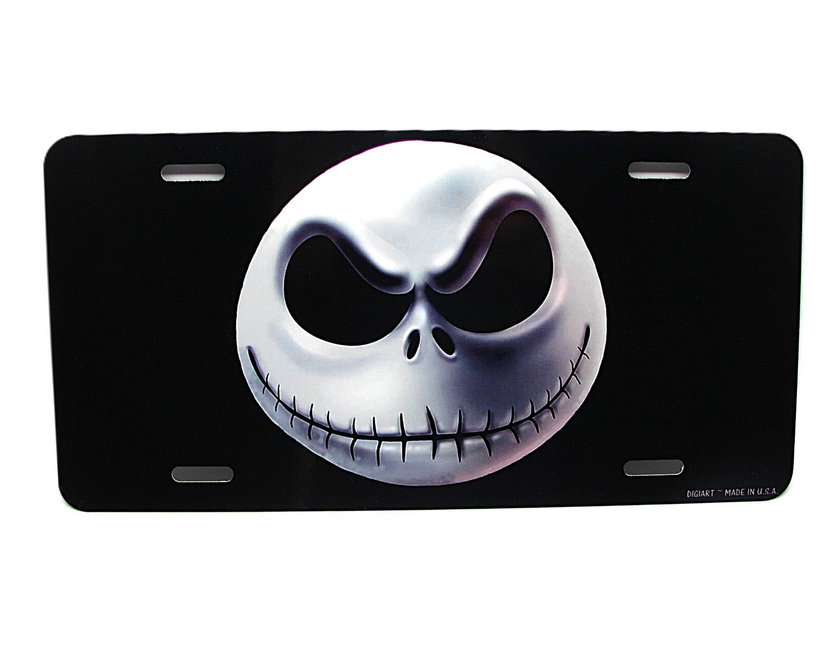 SKULL PUMPKIN FACE JACK SKELLINGTON METAL NOVELTY CAR LICENSE PLATE AUTO TAG