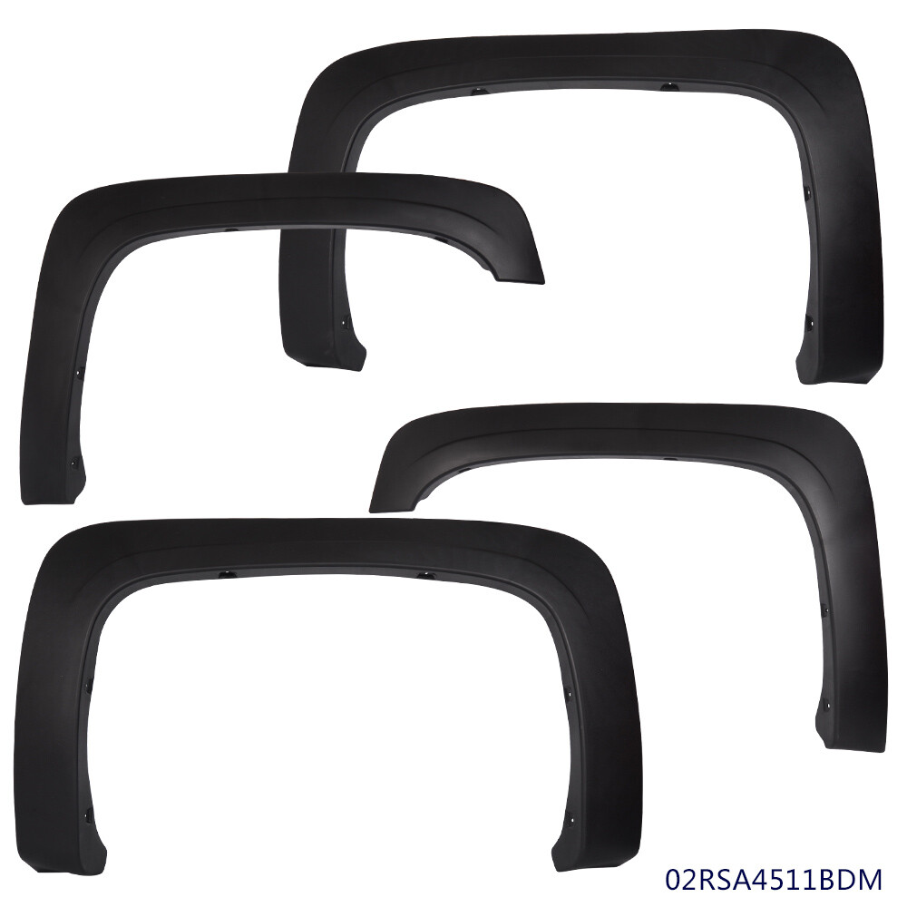4X Factory Style Fender Flares Fit For 07-13 Chevy Silverado 1500/2500HD/3500HD