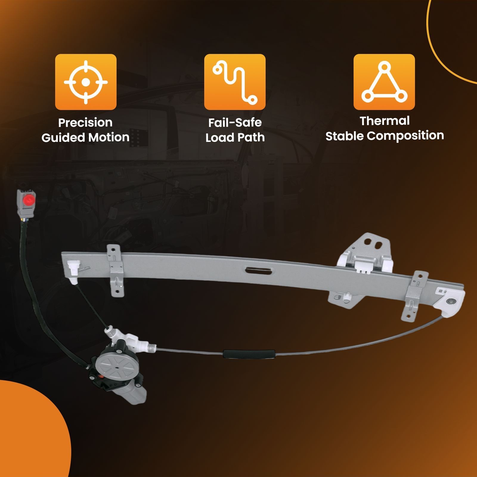 Left Front Power Window Regulator for Acura MDX 2003-2006 Metal Plastic