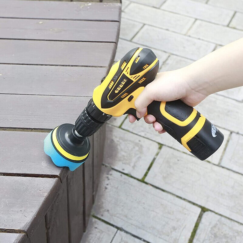 Car Wash Brush Hard Bristle Drill Auto Scrubber Detailing Cleaning Tool Nylon