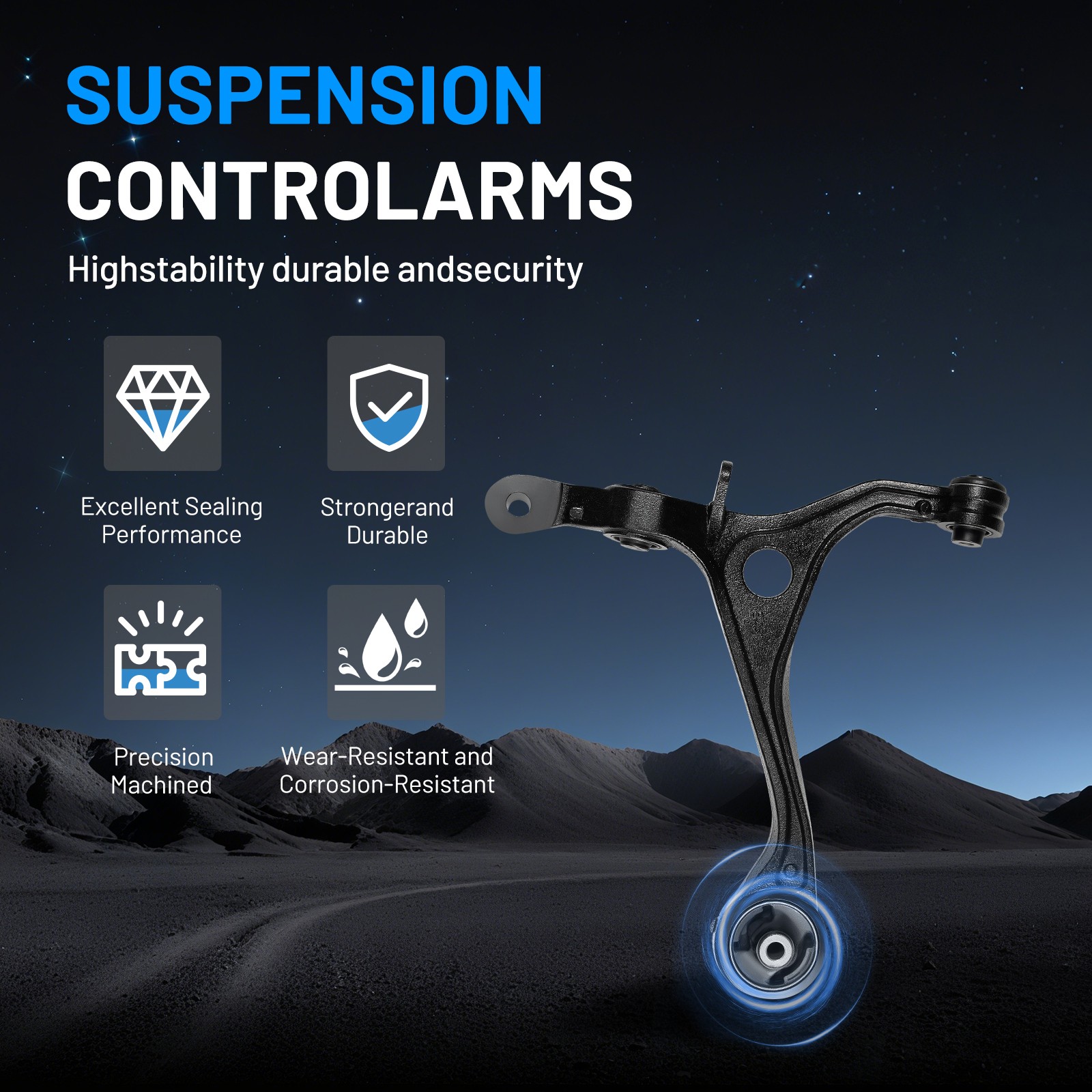 Front Lower Control Arms Left Right For 2003 2004 2005 2006 2007 Honda Accord