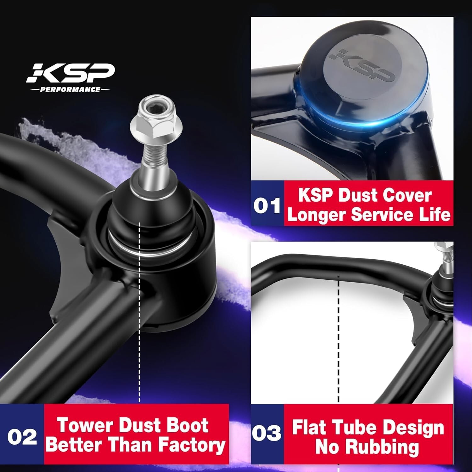 KSP OEM Front Upper Control Arm for 2007-2018 Silverado Sierra 1500 w/4-6” lift