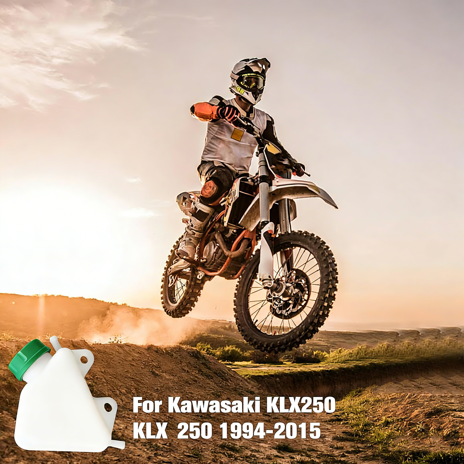 ABS Plastic Overflow Bottle Coolant Reservoir Tank For Kawasaki KLX250 1994-2007