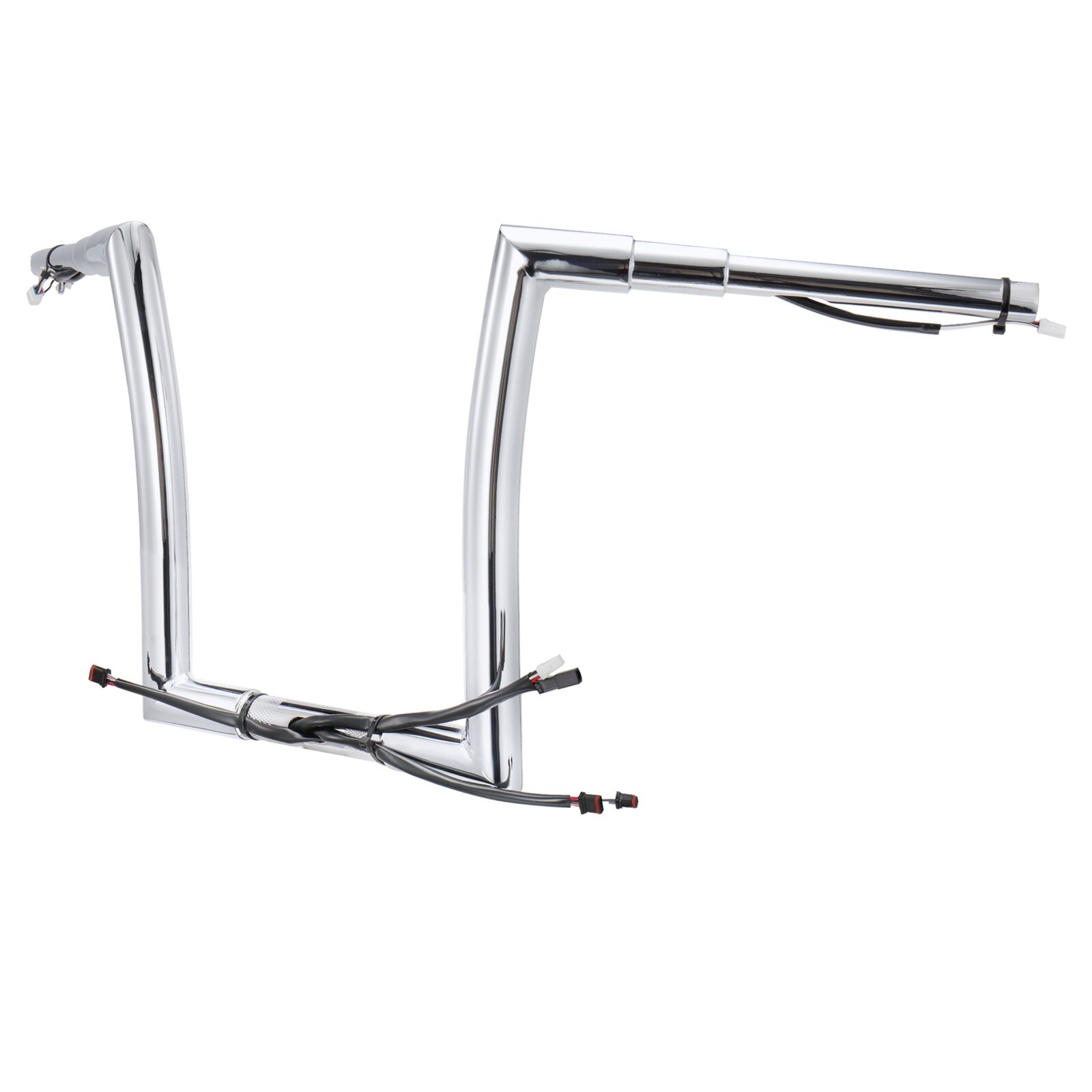 14″ Rise Prewired Handlebar 1.5″ Fat 1.25″ Clamp for Harley Road Glide Chrome